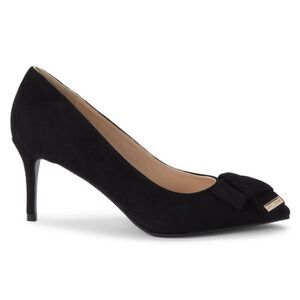Cole Haan Signature Women’s Size 8 Ina Bow Pumps Black Suede Pointed Toe